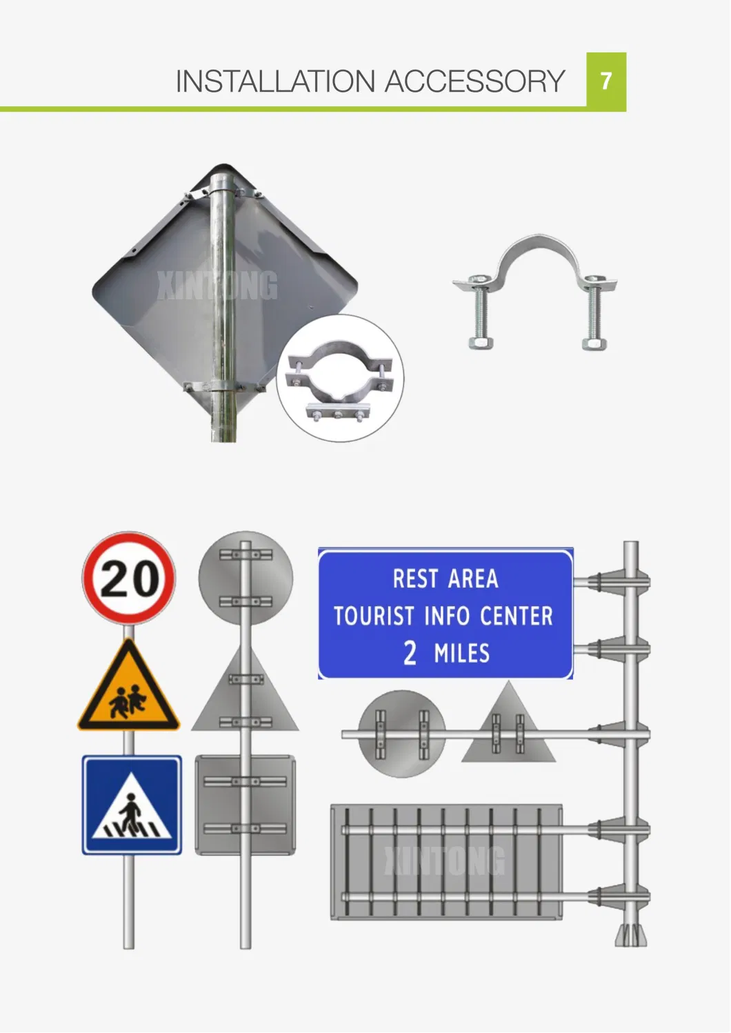 Road Xintong 60mm Aluminum Safety Stop Limit LED Traffic Sign Hot Sale