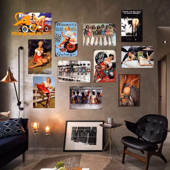 Retro Vintage Bar Farm Fresh Eggs Aluminum for Home Coffee Wall Decor 8X12 Inch (20*30cm) Decoration Metal Promotional Warning Metal Tin Sign